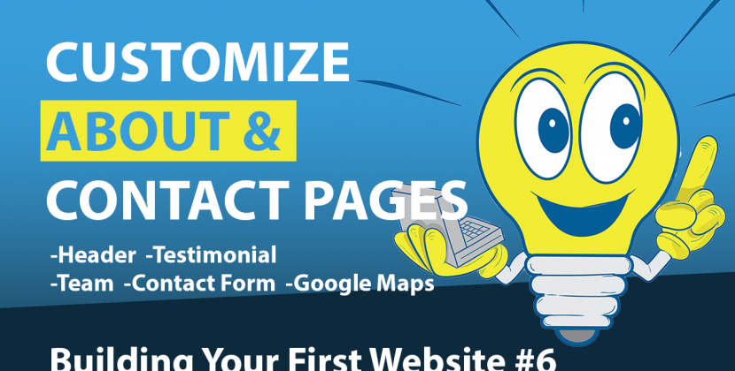 Customize the About & Contact Pages – Tutorial #6